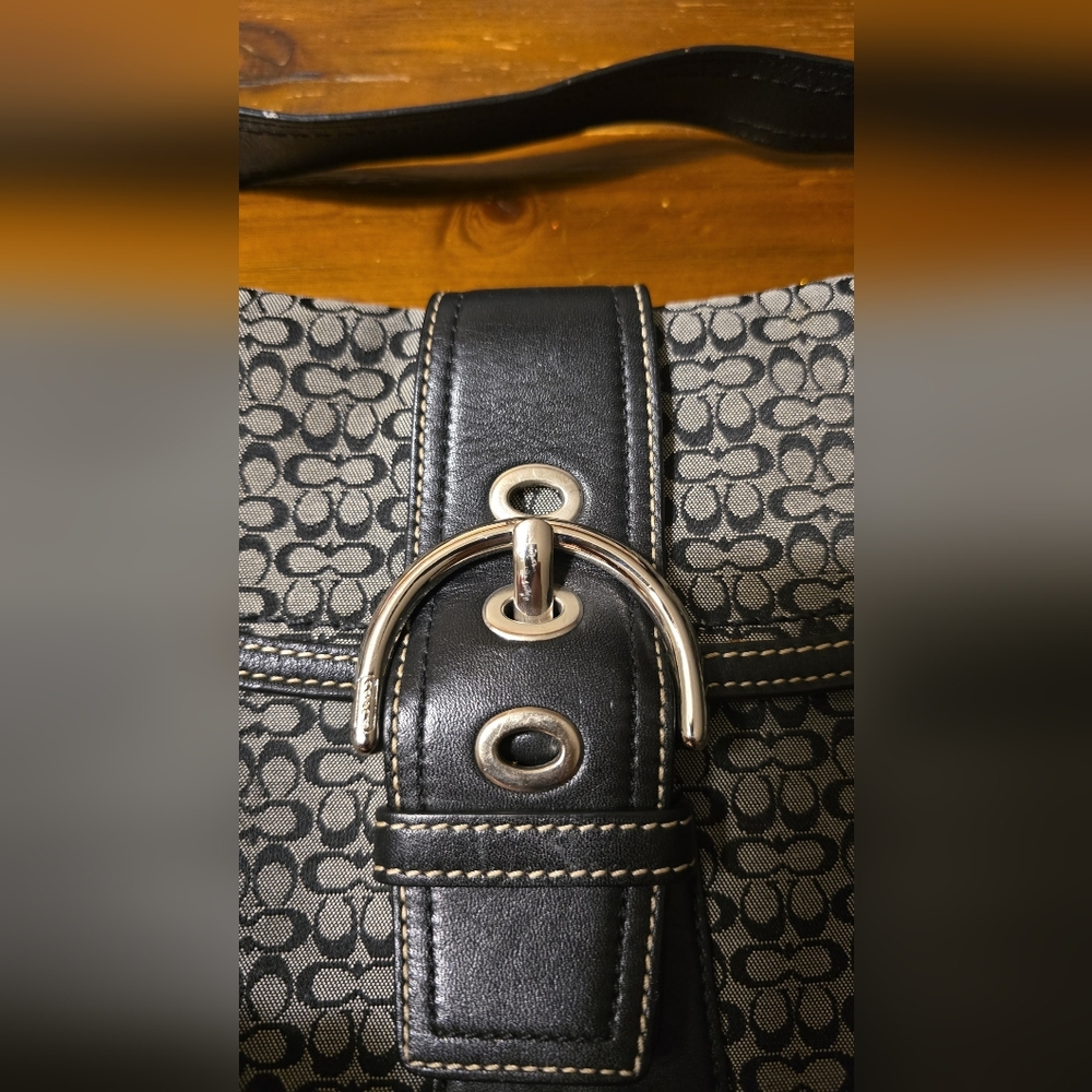 COACH Vintage Coach Soho Jacquard Canvas Shoulder Bag - Picture 13 of 17